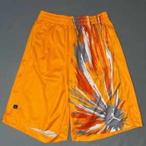 Jordan Explosion Nike Dri-Fit Orange Gray Men's Shorts Size L 465082